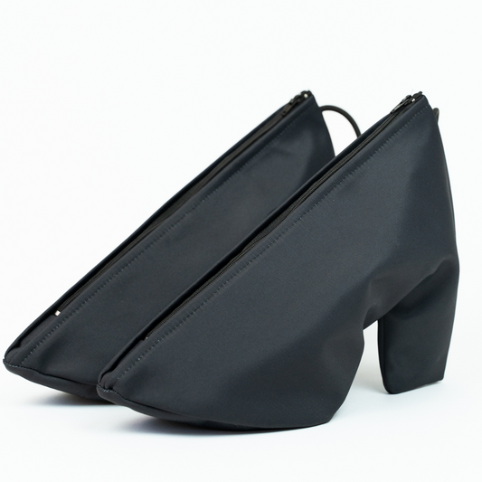 SHOEPORTO W ヒール用 シューズバッグ(ジェットブラック)