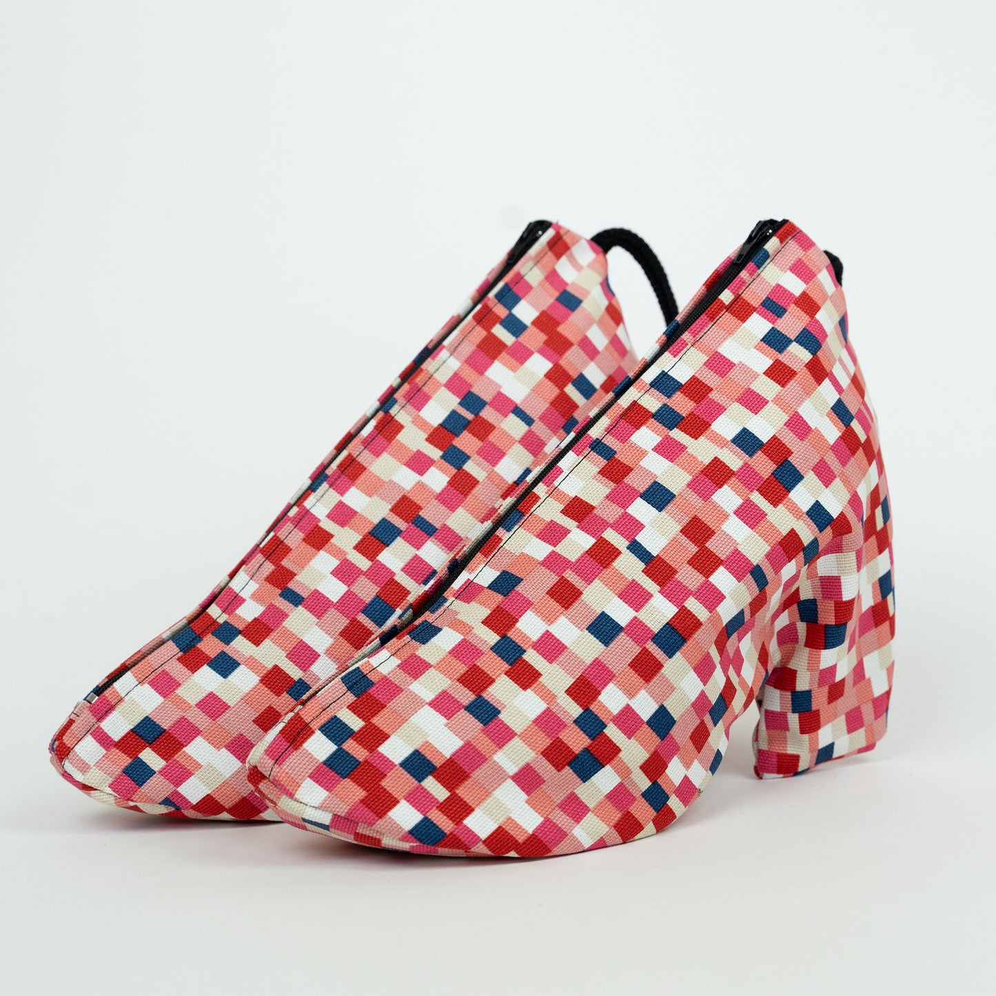 SHOEPORTO ヒール用 シューズバッグ(ピンクモザイク)
